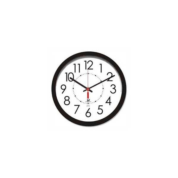 Chicago Lighthouse Chicago Lighthouse 14.5" Round Electric Wall Clock, 5' Cord, Plastic Case, Black 67801103 - main